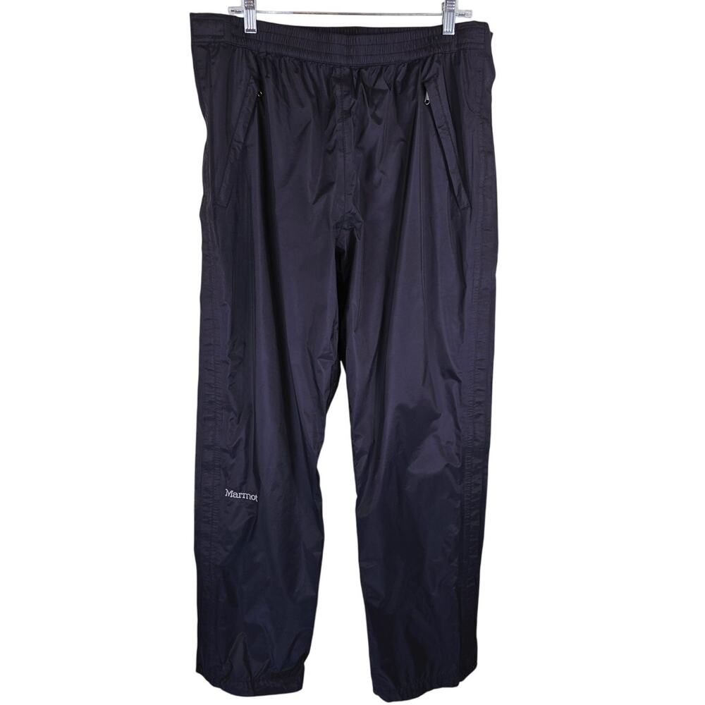 Marmot Athletic Packable Sealed Rainwear Golfing Hiking Camping Black Pants XL